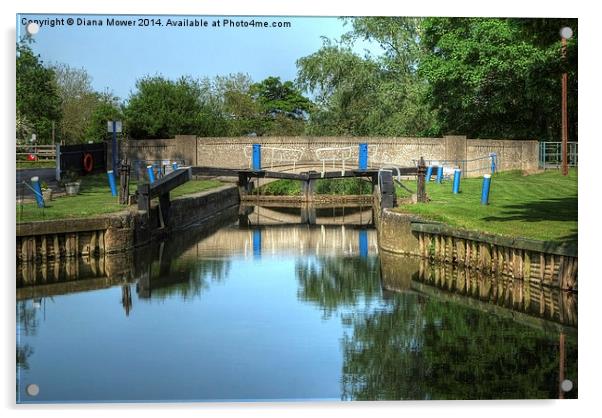 Hoe Mill Lock Acrylic by Diana Mower