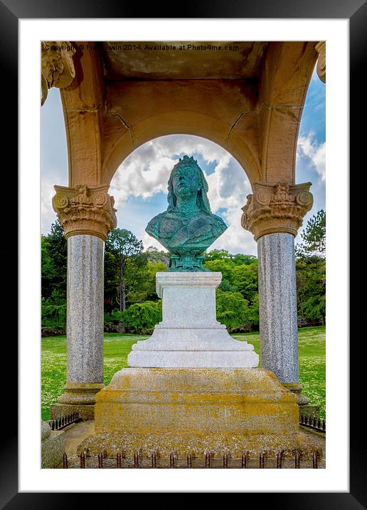 The Queen Victoria Monument in Happy Valley Framed Mounted Print by Frank Irwin