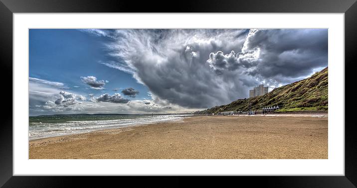 Storm Clouds Rolling in at Bournemouth Framed Mounted Print by Jennie Franklin