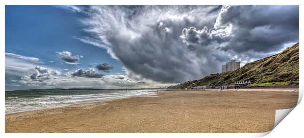 Storm Clouds Rolling in at Bournemouth Print by Jennie Franklin