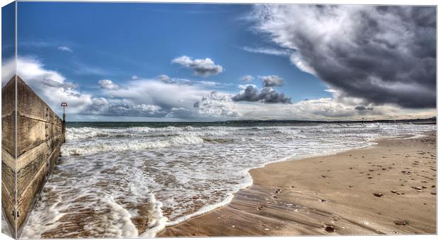 Sea and Clouds Bournemouth Canvas Print by Jennie Franklin