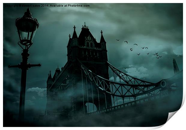 Tower Bridge Black out Print by stewart oakes