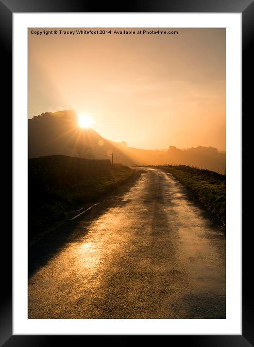 The Road to Sunrise Framed Mounted Print by Tracey Whitefoot