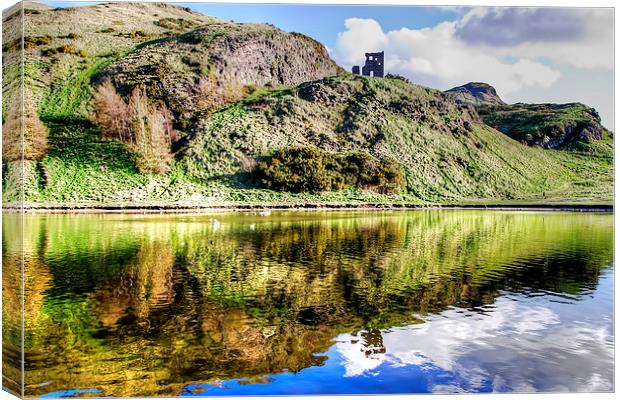 St Margarets Loch Holyrood Canvas Print by Valerie Paterson