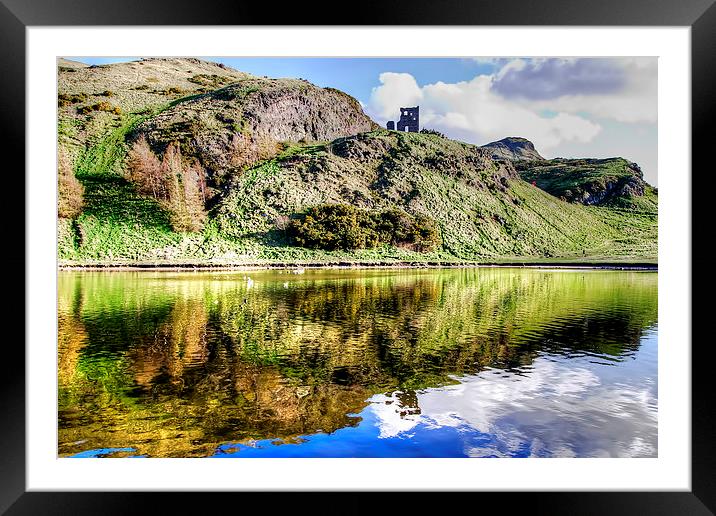 St Margarets Loch Holyrood Framed Mounted Print by Valerie Paterson