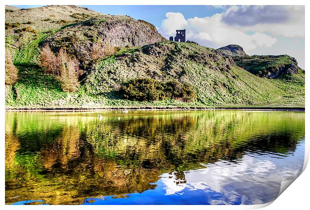 St Margarets Loch Holyrood Print by Valerie Paterson