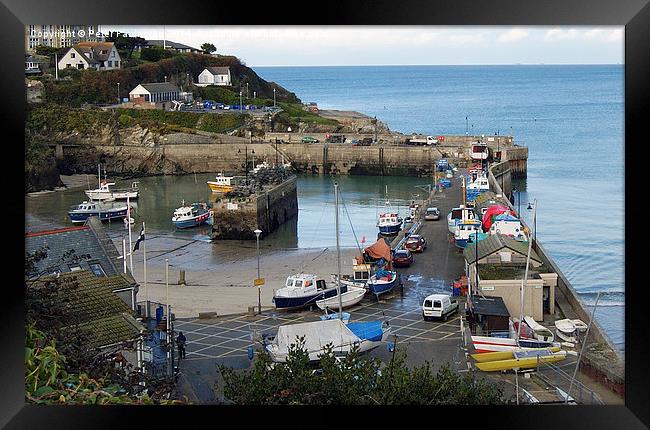 Newqay Harbour Framed Print by Peter Farrington