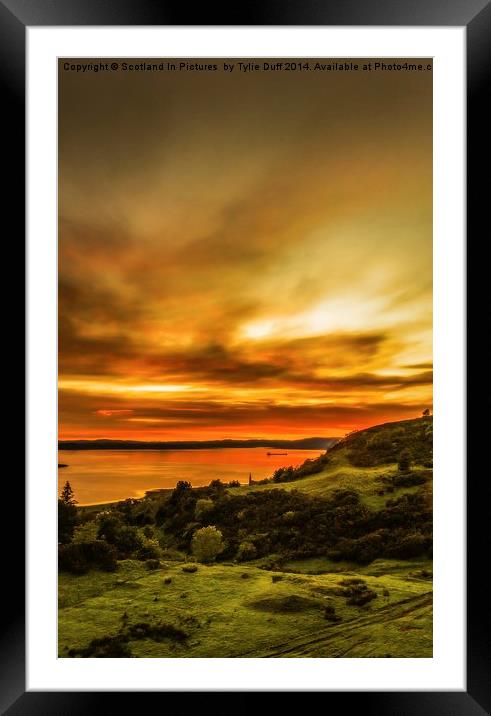 Scottish Sunset at Largs Framed Mounted Print by Tylie Duff Photo Art