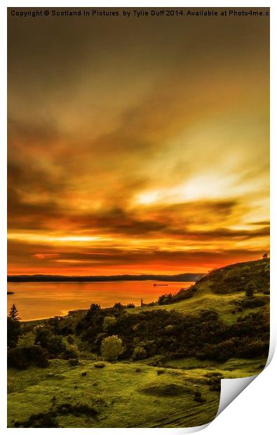 Scottish Sunset at Largs Print by Tylie Duff Photo Art