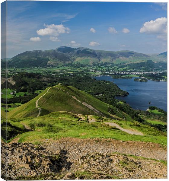Catbells View Keswick Canvas Print by Laura Kenny