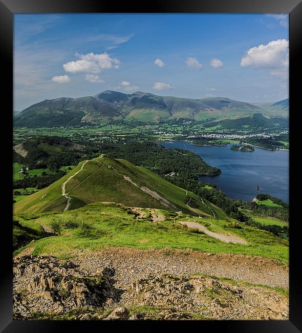Catbells View Keswick Framed Print by Laura Kenny