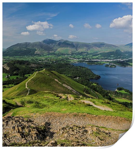 Catbells View Keswick Print by Laura Kenny