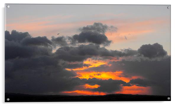 edinburgh sunset Acrylic by dale rys (LP)