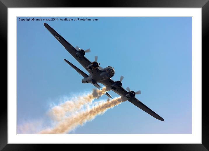 Flying Fortress B17 Sally B Framed Mounted Print by andy myatt