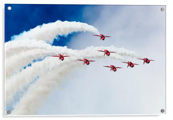 The Red Arrows over the Top Acrylic by andy myatt