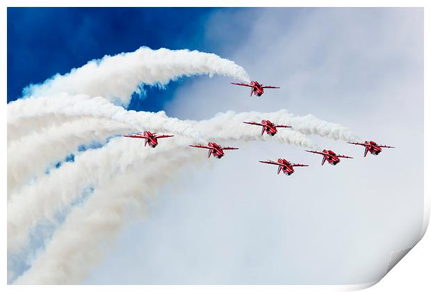 The Red Arrows over the Top Print by andy myatt