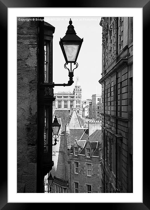 Old Town, Edinburgh Framed Mounted Print by Bridget McGill