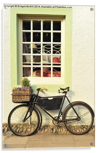 Bike Outside Old-Fashioned Shop Acrylic by Bridget McGill