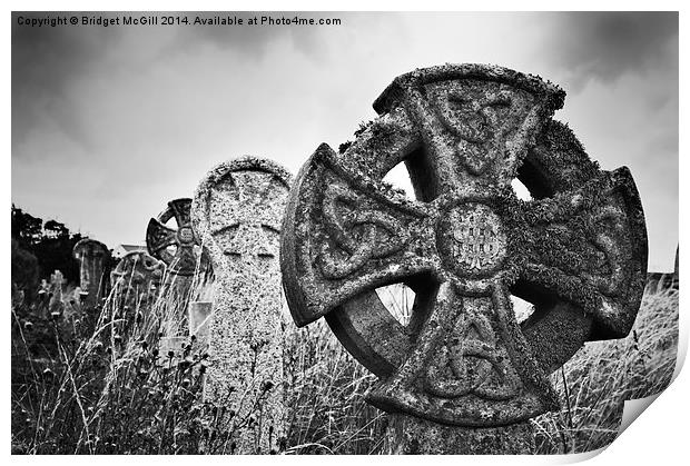 Celtic Crosses Print by Bridget McGill