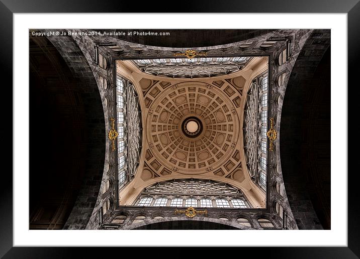antwerp central station dome Framed Mounted Print by Jo Beerens