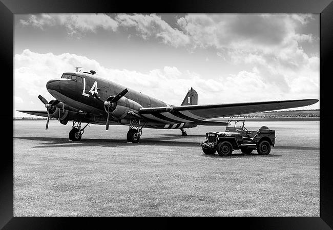 Douglas C-47A Skytrain ready for D-Day Framed Print by Gary Eason