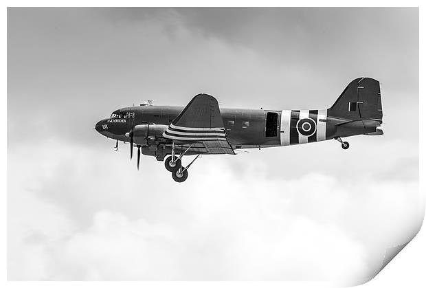 BBMF Dakota Kwicherbichen takes off Print by Gary Eason