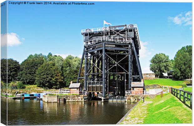 The Anderton Boat Lift Canvas Print by Frank Irwin