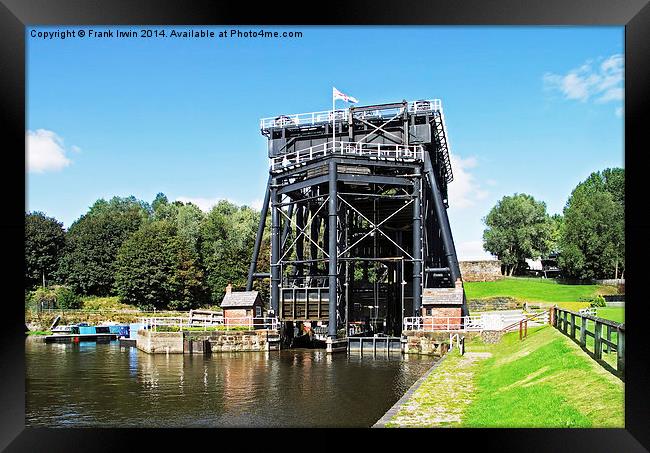 The Anderton Boat Lift Framed Print by Frank Irwin