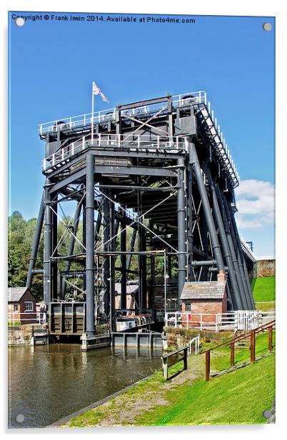 The Anderton Boat Lift Acrylic by Frank Irwin