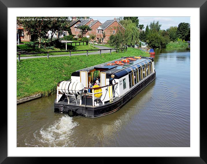 A typical canal ‘Narrow boat’ Framed Mounted Print by Frank Irwin