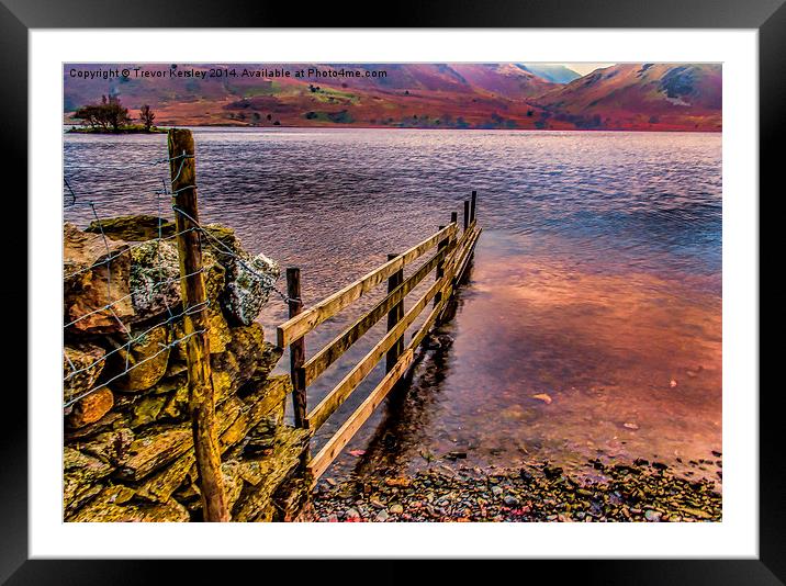 The Fence Buttermere Lake District Framed Mounted Print by Trevor Kersley RIP