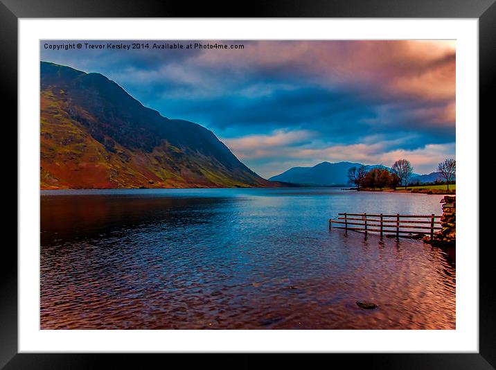 Buttermere Lake District Framed Mounted Print by Trevor Kersley RIP