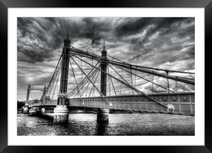 The Albert Bridge London Framed Mounted Print by David Pyatt