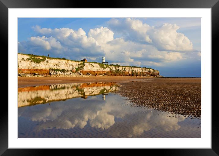 Old Hunstanton Reflection Framed Mounted Print by Adrian Searle