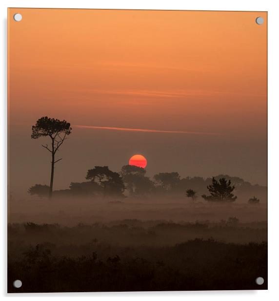 Mystical Sunrise in Dorset Acrylic by Daniel Rose