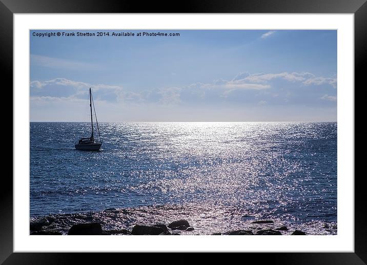 Yatch at sea Framed Mounted Print by Frank Stretton