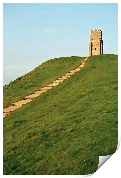 Glastonbury Tor Print by Rebekah Drew