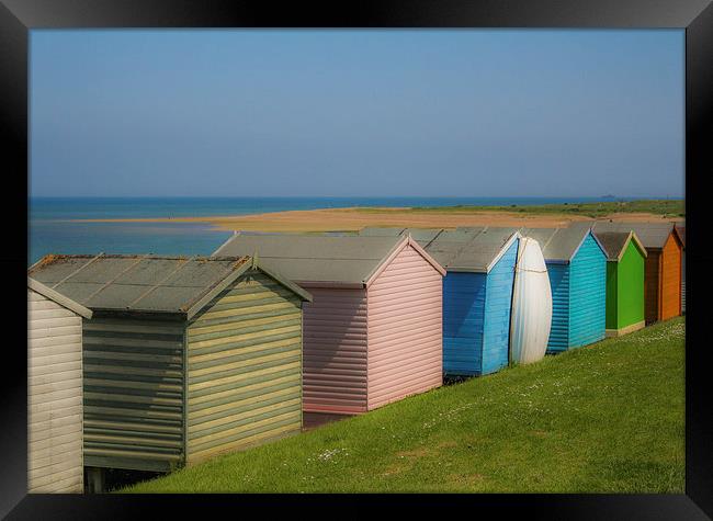 Beach Huts at Herne Bay Framed Print by Stewart Nicolaou