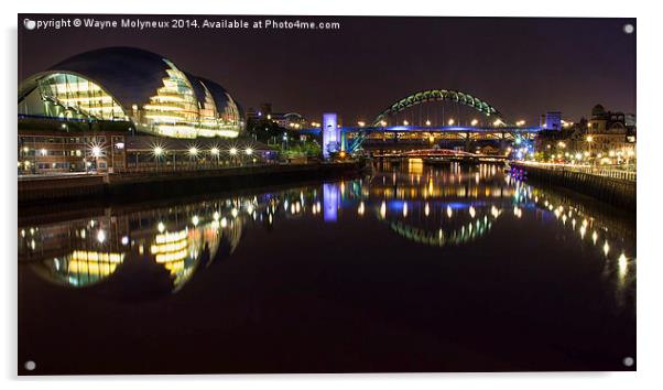 The Sage & Tyne Bridges Acrylic by Wayne Molyneux