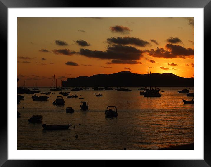 Santa Ponsa Sunset 2 Framed Mounted Print by Gavin Liddle