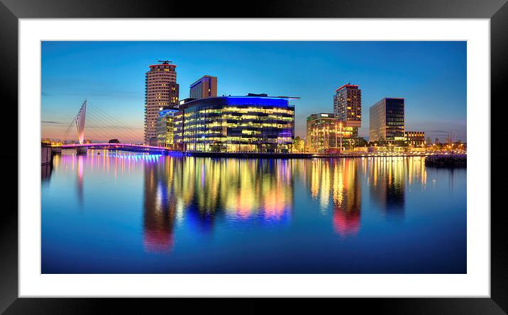 Salford Quays Media City Framed Mounted Print by Martin Williams
