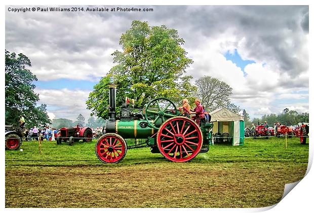 Steam Tractor Trials Print by Paul Williams