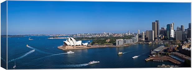 Sydney Harbour in the afternoon sun Canvas Print by David Clark