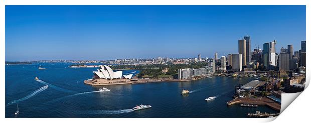 Sydney Harbour in the afternoon sun Print by David Clark