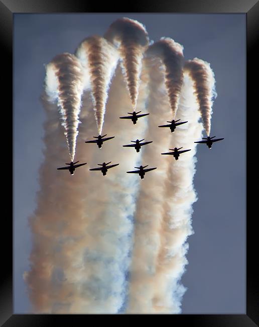 The Claw  (Red Arrows) Framed Print by Dave Hayward