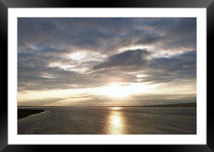 Sun Set on the Humber Framed Mounted Print by Sarah Couzens