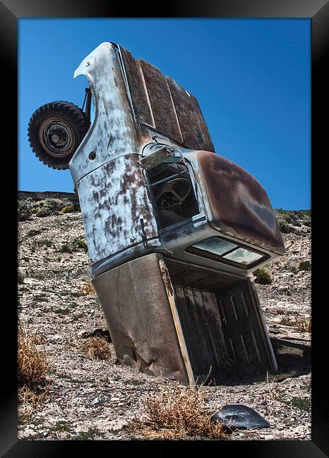 Old Truck in the Desert Framed Print by Levi Henley