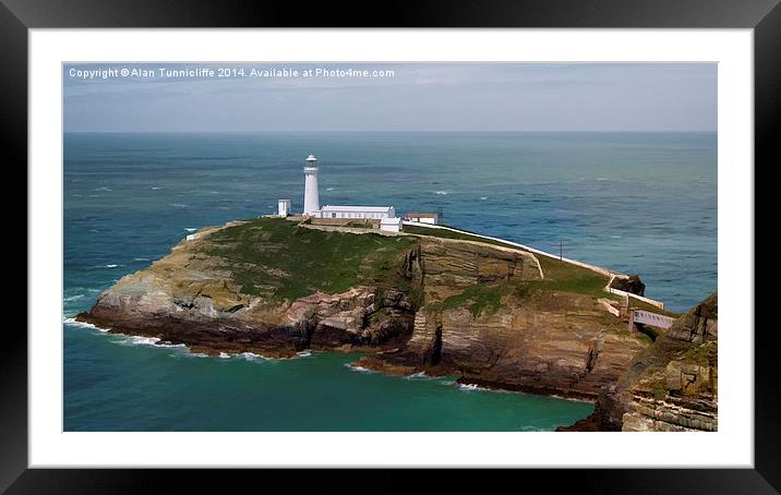 Majestic South Stack Lighthouse Framed Mounted Print by Alan Tunnicliffe