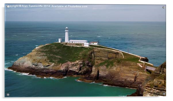 Majestic South Stack Lighthouse Acrylic by Alan Tunnicliffe