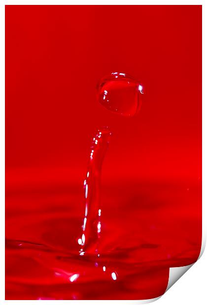 Droplet of Red water Print by andy myatt